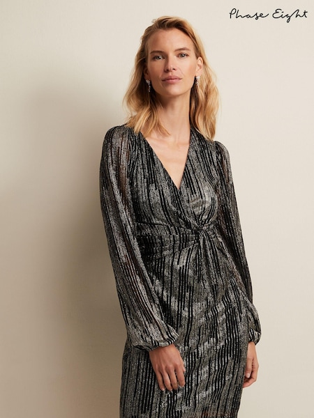 Phase Eight Black Laylin Sparkly Mini Dress (N04981) | €42