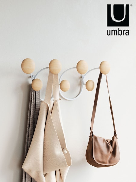 Umbra White Dotsy 7 hook Wall Mounted Coat Rack (N05069) | R$ 325