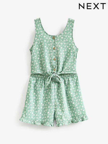 Mint Green Floral Playsuit (3-16yrs) (N05102) | €7.50 - €8.50