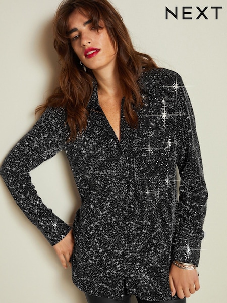 Black Sequin Shirt (N05109) | €9