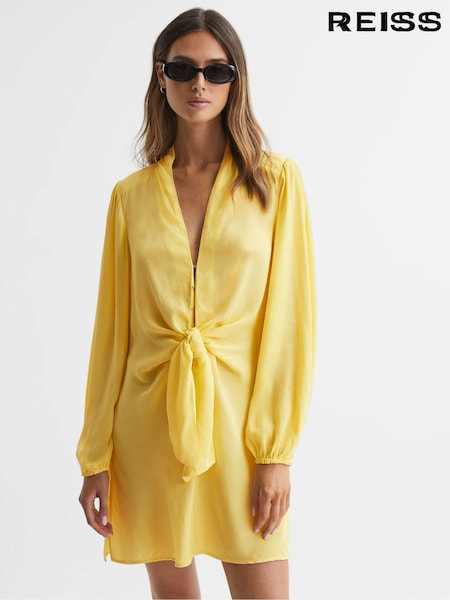 Reiss Mabel Tie Front Mini Dress (N05123) | €202