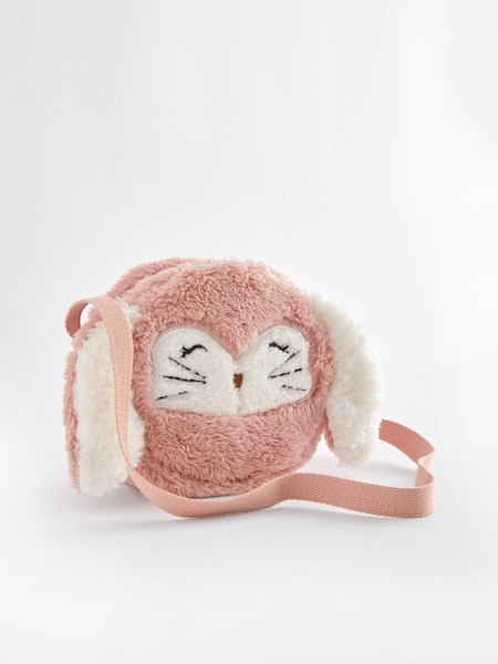 rožnata - Bunny Faux Fur Cross-Body Bag (N05176) | € 12