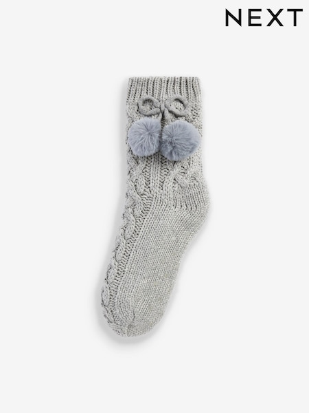Grau/Lurex - Chunky Slipper Socks 1 Pack (N05197) | 4 €
