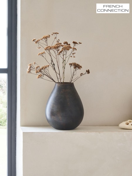 French Connection Black/Bronze Patina Metal Vase (N05232) | €44