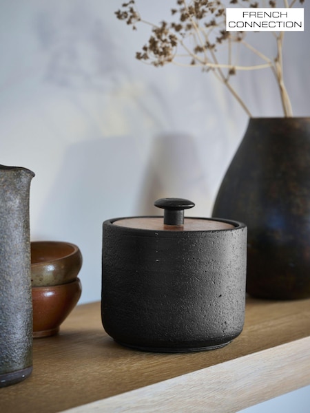 French Connection Black Zinc Storage Jar (N05249) | €29