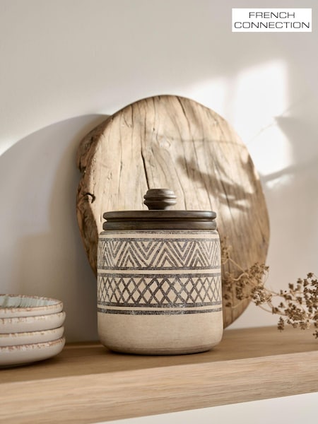 French Connection Cream Watamu Storage Jar (N05253) | €37