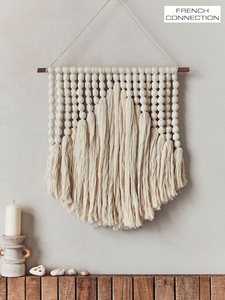 French Connection Cream 100% Cotton Wall Hanging (N05258) | €37
