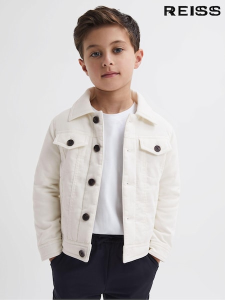 Reiss Ecru Diaz 9-14 yrs Cord Button Through Jacket (N05352) | €30