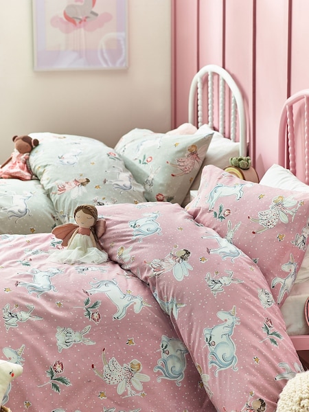 Pink Unicorn Duvet Cover and Pillowcase Set (N05373) | AED86 - AED92