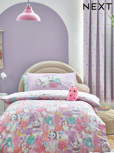 Kawaii Printed Polycotton Duvet Cover and Pillowcase Bedding (N05376) | €11 - €17