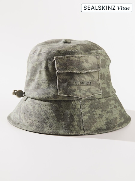 Oliva - Sealskinz Lynford Waterproof Canvas 100% Cotton Bucket Hat (N05568) | 57 €