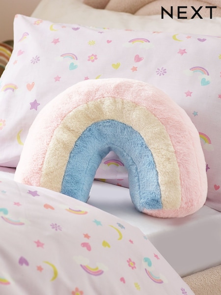 Multi Plush Rainbow Cushion (N05635) | 54 QAR