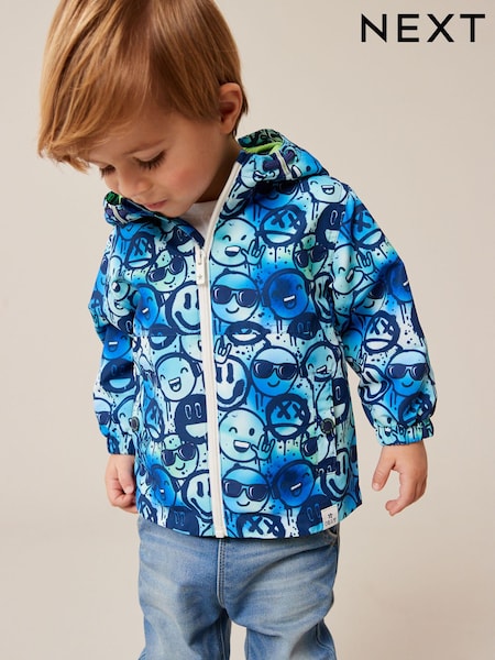 Blue Smile Face Shower Resistant Jacket (3mths-7yrs) (N05682) | AED20 - AED24