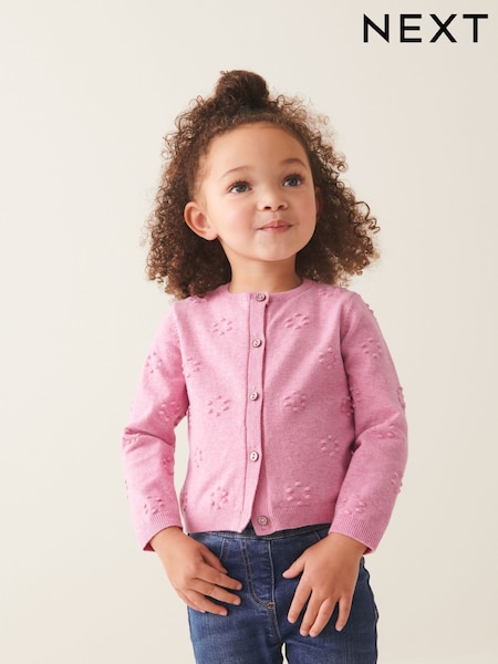 Pink Bobble Cardigan (3mths-10yrs) (N05828) | AED39 - AED49