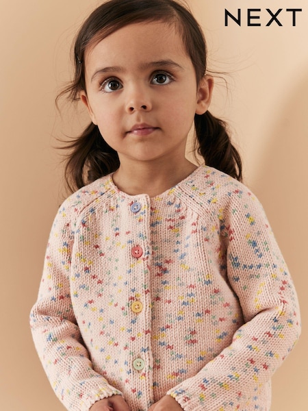 Pink Rainbow Spot Cardigan (3mths-7yrs) (N05836) | €8.50 - €11
