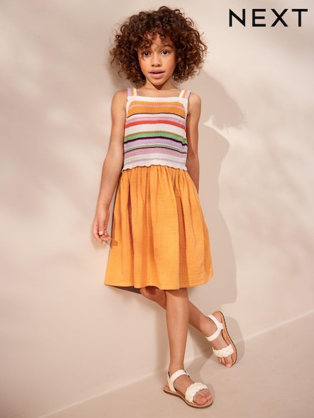 Yellow Crochet Dress (3-16yrs) (N05868) | €11.50 - €14