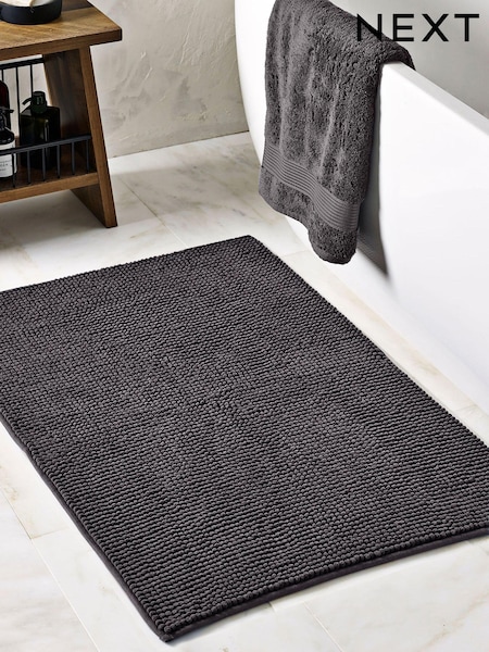 Dark Charcoal Grey Bobble X-Large Bath Mat (N06148) | $26