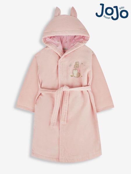 JoJo Maman Bébé Pink Peter Rabbit Cotton Dressing Gown (N06232) | €45