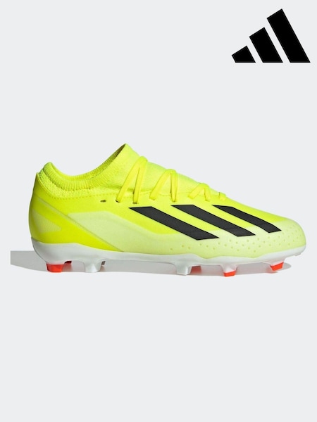 adidas Yellow Football X Crazyfast League Firm Ground Kids Boots (N06246) | €31