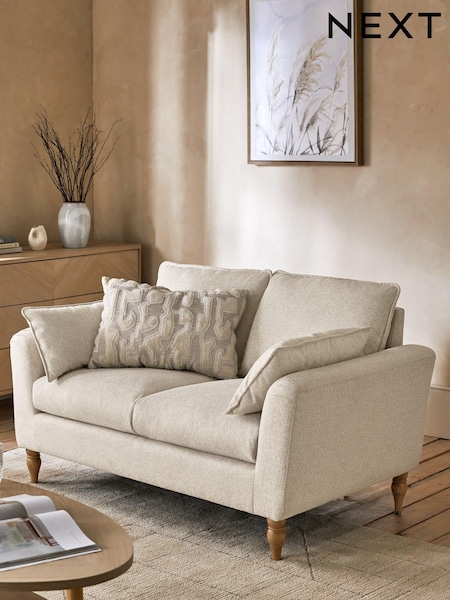 Tailored Chenille Oyster Natural Emory 2 Seater Small Sofa In A Box (N06371) | €610