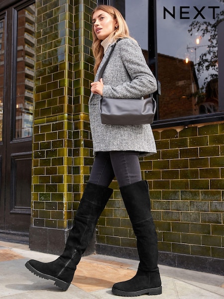 Black Forever Comfort® Over The Knee Suede Boots (N06802) | €51