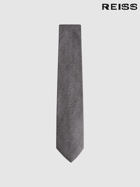 Gris mezcla - Reiss Cres Brushed Cotton Herringbone Tie (N06872) | 85 €