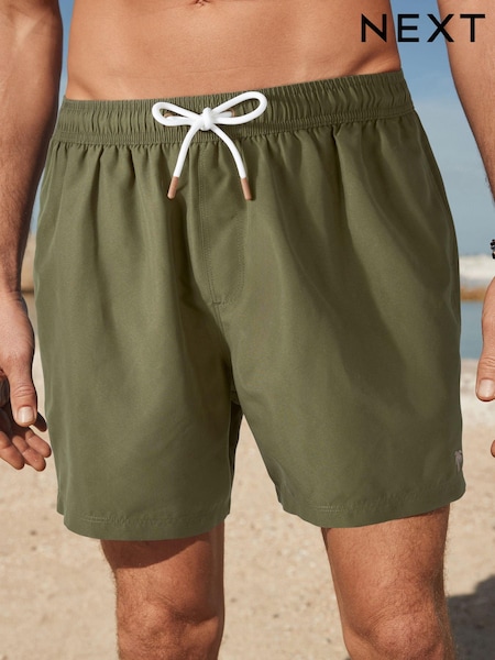 Khaki Green Essential Swim Shorts (N06962) | AED66