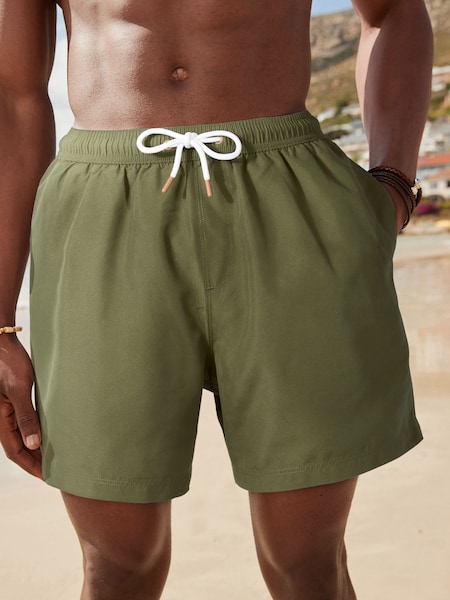 Khaki Green Plain Essential Swim Shorts (N06967) | €6