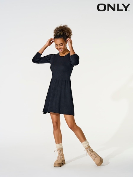 ONLY Knit Rib Skater Jumper Dress (N07168) | €12