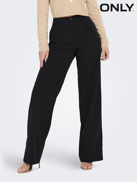 ONLY Black High Waisted Tailored Wide Leg Trousers (N07184) | €24