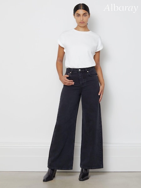 Albaray Blue Full Length Wide Leg Jeans (N07453) | €124