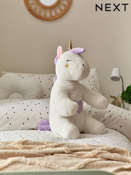 White Unicorn Extra Large Super Soft Squidge Toy Cushion (N07662) | 102 QAR