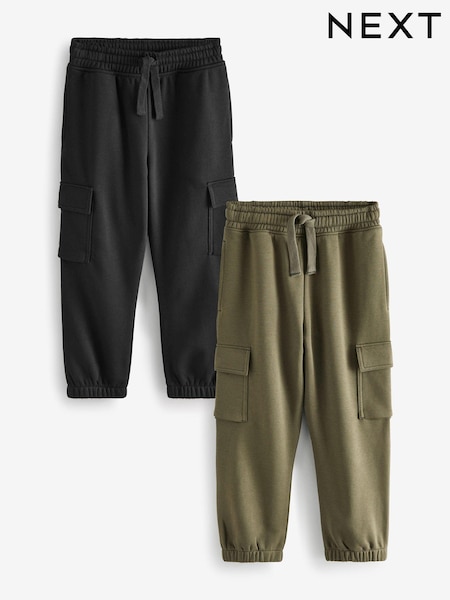 Schwarz & Grün - Slim Cargo Joggers 2 Pack (3-16yrs) (N07674) | 31 € - 41 €