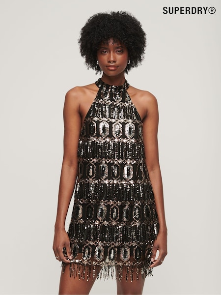 Superdry Silver Halter A-Line Dress (N07829) | €66