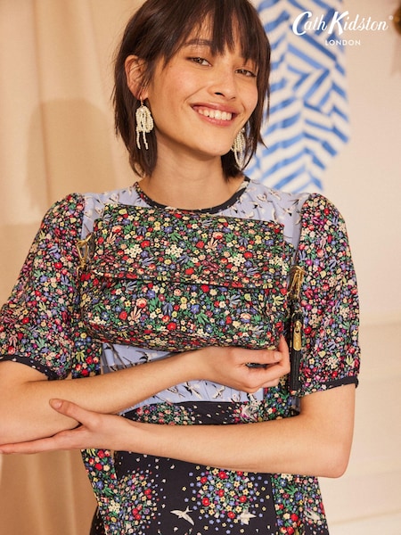 Cath Kidston Black Ditsy Floral Cross Body Bag (N07934) | €28