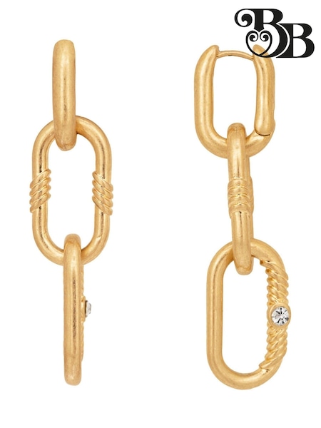 Bibi Bijoux Gold Tone 'Courage' Chunky Chain Earrings (N09083) | 104 LEI