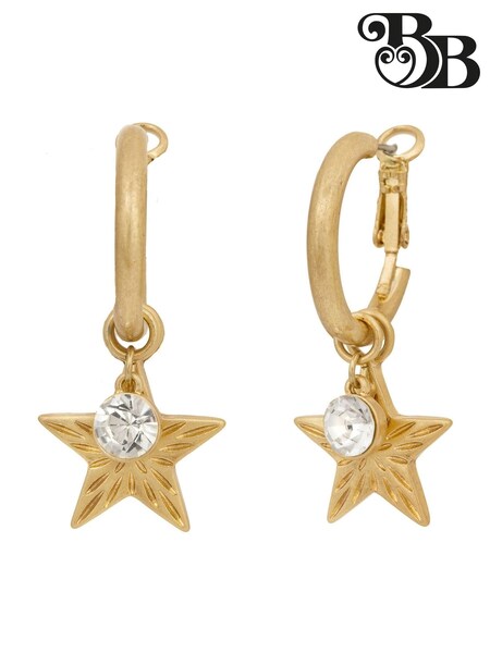 Bibi Bijoux Gold Tone Starburst Interchangeable Hoop Earrings (N09086) | 83 LEI