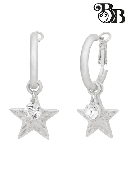 Bibi Bijoux Silver Tone Starburst Interchangeable Hoop Earrings (N09095) | 83 LEI
