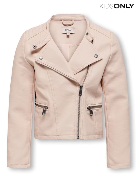 Cream - Jachetă de motociclist Only din piele artificială (N09179) | 121 LEI