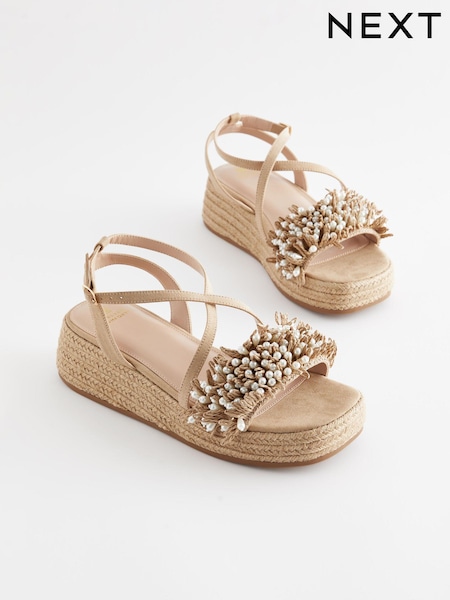 Neutral Forever Comfort® Espadrille Flatform Sandals (N09322) | €14
