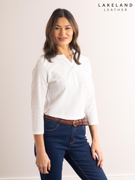 Lakeland Clothing Lucinda Nehru White Top (N09332) | €21.50