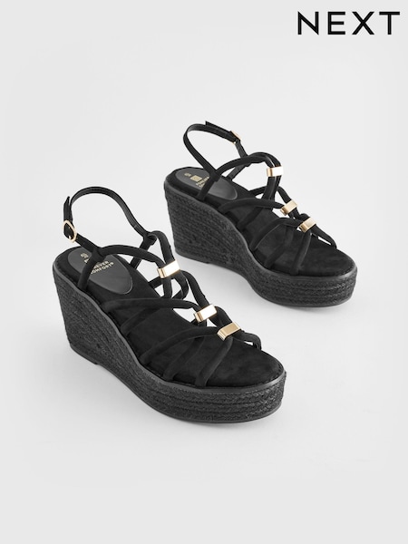 Black Forever Comfort® Hardware Detail Wedges (N09336) | AED80