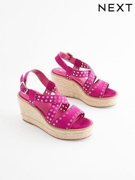 Pink Forever Comfort® Eyelet Detail Wedges (N09341) | €23.50
