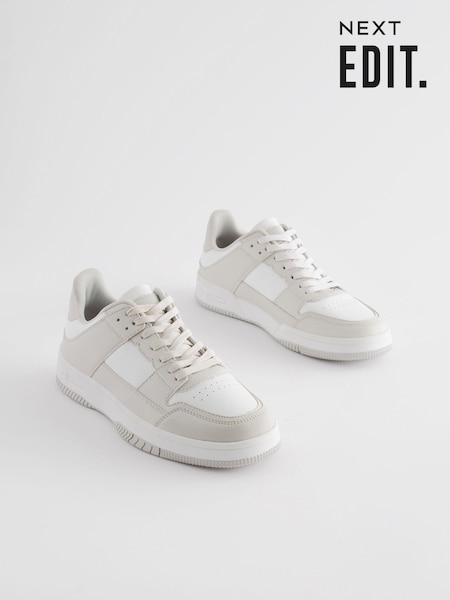 Grey/White EDIT Court Trainers (N09349) | €43