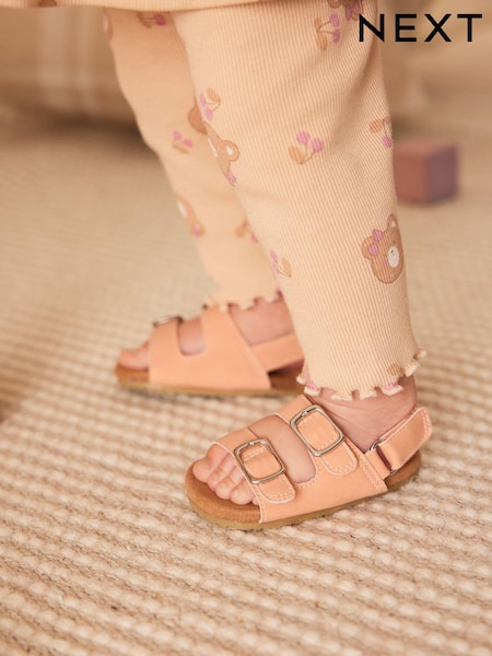 Tan Brown Corkbed Baby Sandals (0-24mths) (N09416) | € 5