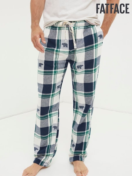FatFace Red Bear Jacquard Pyjama Trousers (N09428) | €24