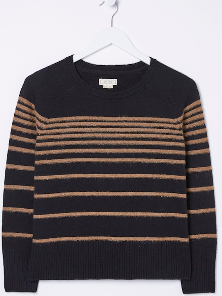 FatFace Black Sparkle Stripe Jumper (N09433) | €35