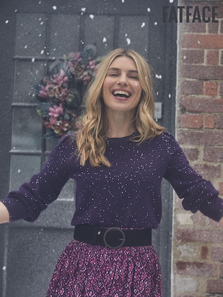 FatFace Blue Jasmine Sparkle Jumper (N09441) | €49