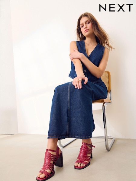 Wine Signature Leather Fisherman Sandals (N09698) | AED75