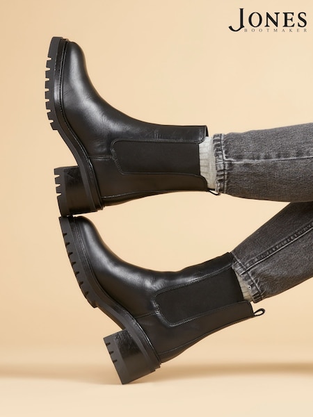 Черный - Jones Bootmaker Leather Chelsea Boots (N09924) | €172